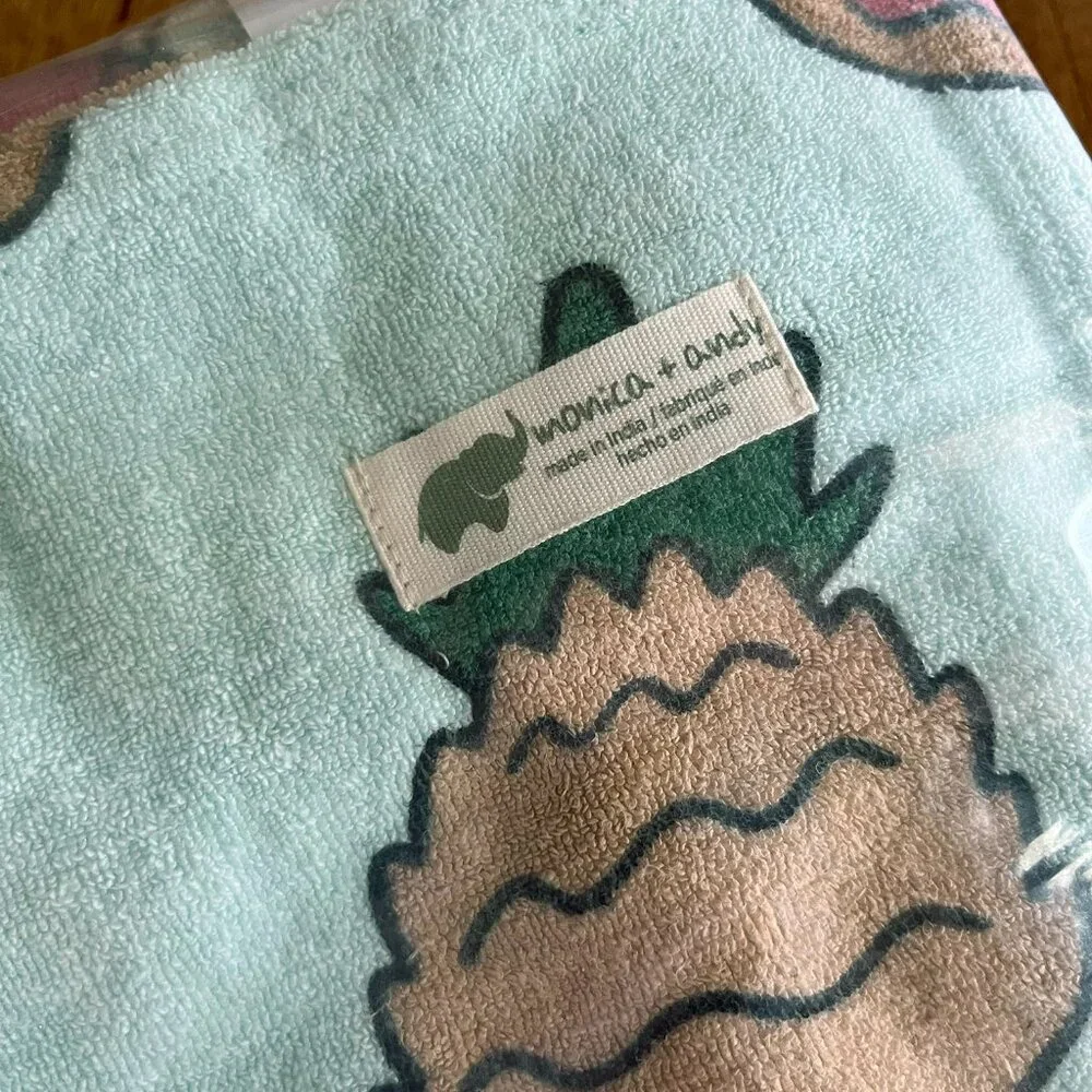 Monica + Andy organic terry beach towel NWT